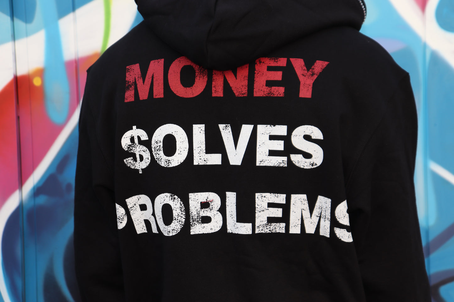 "Money $olves Problems" BLACK & RED ZIP UP